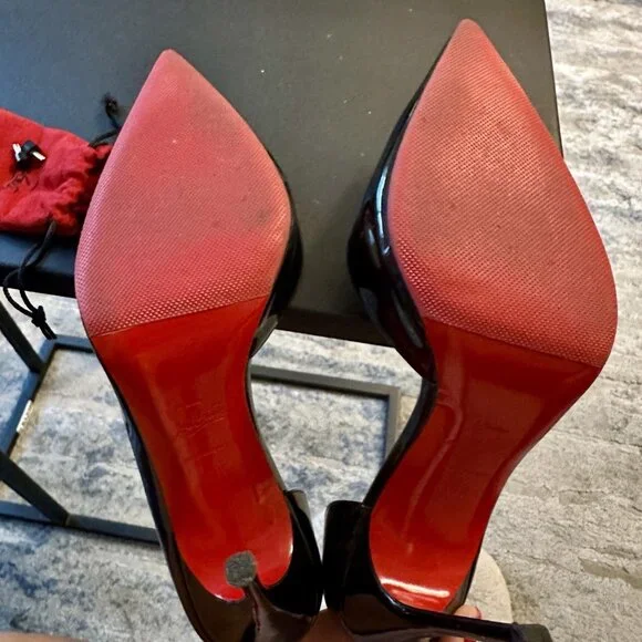 Christian Louboutin Iriza 100mm Patent Calf Leather Pumps - Picture 5 of 7